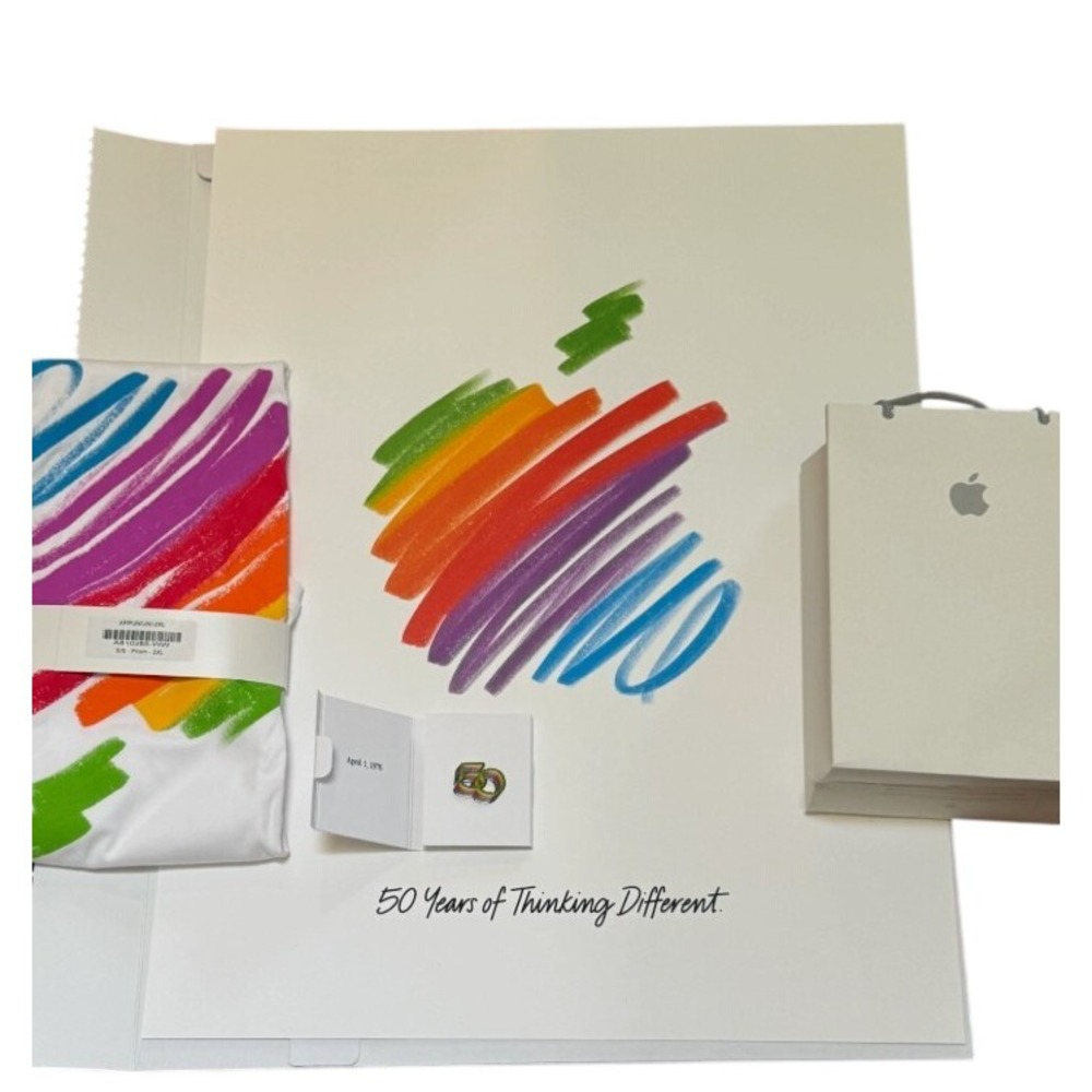Apple 50th Anniversary‎ Thinking Different Full Set Sealed Poster Shirt S